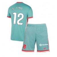 Atletico Madrid Samuel Lino #12 Vieras Peliasu Lasten 2024-25 Lyhythihainen (+ Lyhyet housut)